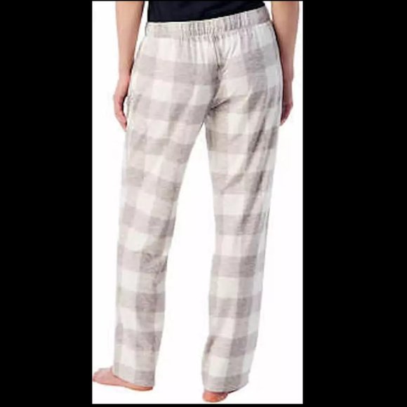 SOILED Lucky Brand Women Sleep Pajajma Lounge Pants Gray Plaid Size L $80 FFF011 - Picture 2 of 3